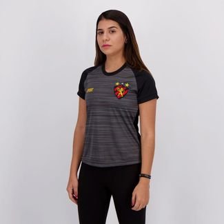 Camisa Sport Recife Caza Feminina Chumbo e Preta - Compre Agora