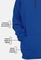 Blusa de Moletom Flanelada Unissex Canguru Casaco Fechado Blusa de Frio DJ Marshmallow Azul Royal - Marca Use Miron
