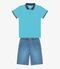 Conjunto Infantil Polo Com Bermuda Trick Nick Azul - Marca TRICK NICK JEANS