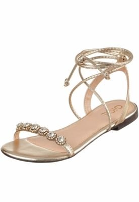 Rasteira Dafiti Shoes Strass Dourada - Compre Agora