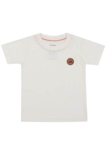 Camiseta Marisol Manga Curta Bebê Menino Branca - Marca Marisol