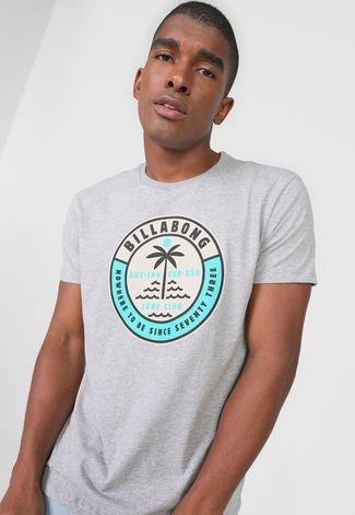 Camiseta Billabong Seashore Cinza