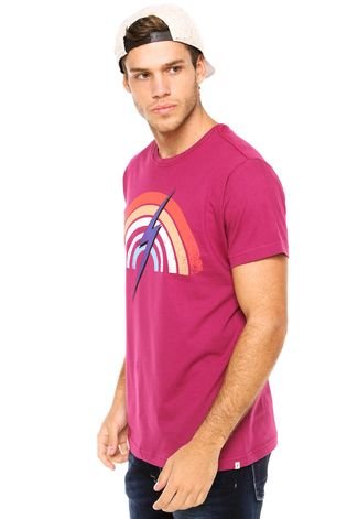 Camiseta Lightning Bolt Rainbow Bolt Rosa