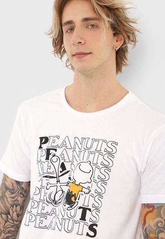 Camiseta Snoopy Coleção 70 anos Peanuts Branca