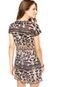 Vestido DAFITI JOY Animal Print Bege - Marca DAFITI JOY