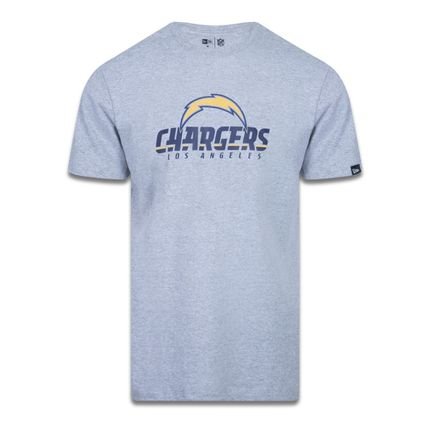 Camiseta New Era Regular Los Angeles Chargers Mescla Cinza - Marca New Era