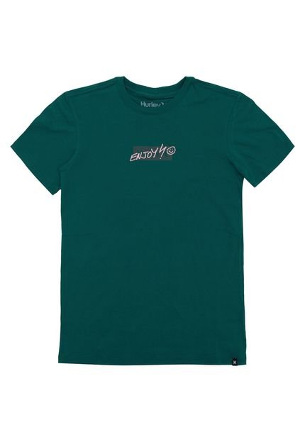 Camiseta Hurley Menino Escrita Verde - Marca Hurley