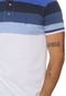 Camisa Polo Aleatory Reta Listrada Azul/Branco - Marca Aleatory