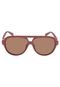 Óculos de Sol Khatto Aviador Madeira Vermelho - Marca Khatto