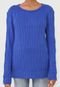 Suéter Enfim Tricot Textura Azul - Marca Enfim