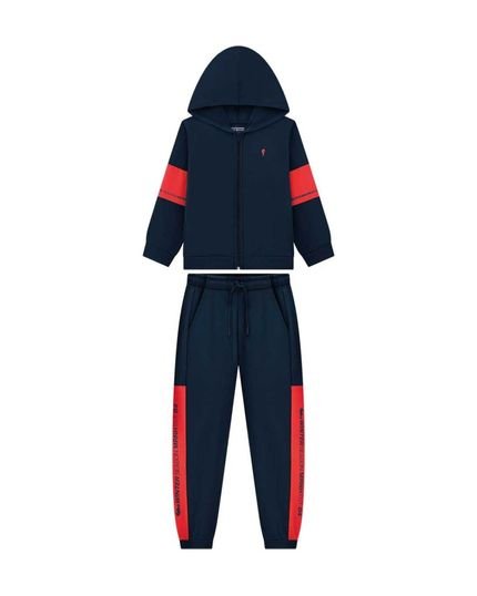 Conjunto Jaqueta Helanca com Capuz e Calça Infantil Masculino Onda Marinha - Marca Onda Marinha