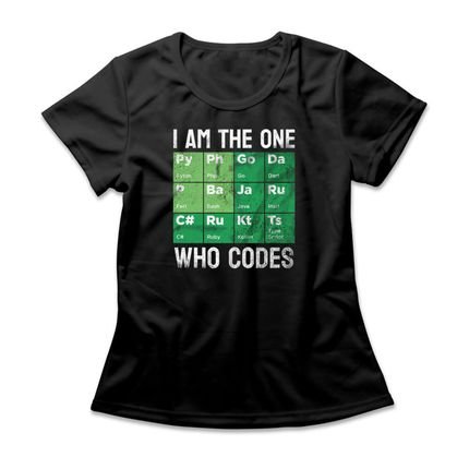 Camiseta Feminina The One Who Codes - Preto - Marca Studio Geek 