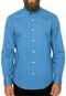 Camisa Perry Ellis Abstrata Azul - Marca Perry Ellis