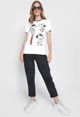 Blusa Snoopy by Fiveblu Peanuts Branca Compre Agora Dafiti Brasil