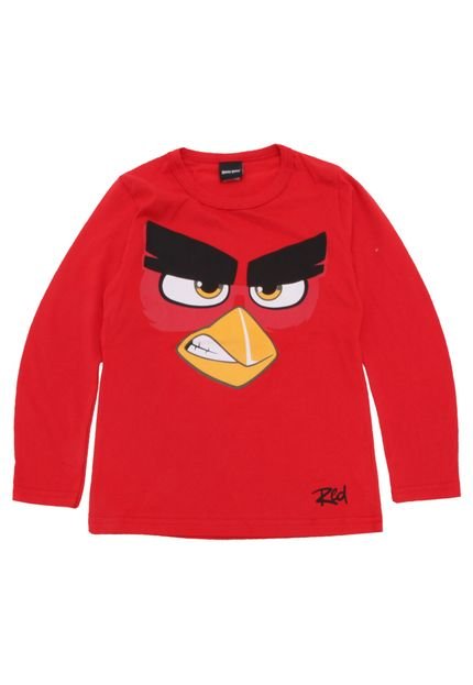 Camiseta Angry Birds Menino Personagens Vermelha - Marca Angry Birds