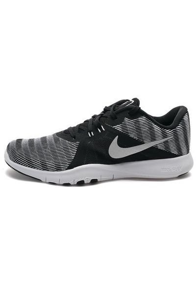 Tenis Training Negro Blanco Plateado Nike Flex Trainer 8 Print