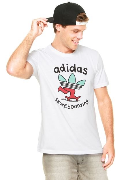 Camiseta adidas Skateboarding Meka Push Branca - Marca adidas Skateboarding