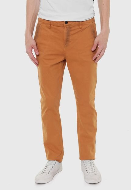 Calça Sarja Calvin Klein Jeans Chino Color Caramelo - Marca Calvin Klein Jeans