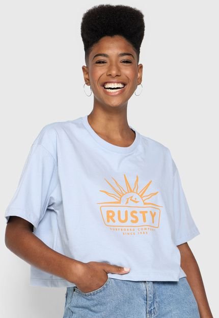 Camiseta Rusty Sol Azul - Marca Rusty