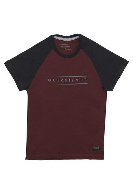 Camiseta Quiksilver Menino Escrita Vinho - Marca Quiksilver