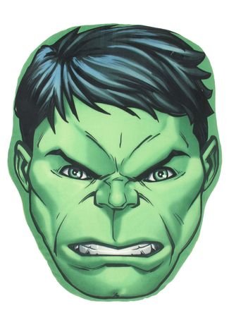 Almofada Infantil Lepper Transfer Avengers Hulk 30 cm x 39 cm Verde