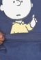 Blusa de Moletom Flanelada Fechada Snoopy Estampado Azul-Marinho - Marca Snoopy