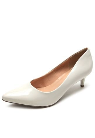 Scarpin DAFITI SHOES Salto Fino Branco - Compre Agora