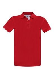 Camiseta Tipo Polo Para Mujer Roja Hamer Fondo Entero