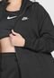 Blusa de Moletom Plus Size Aberta Nike Sportswear Essentl Hoody Fz Flc Preto - Marca Nike Sportswear