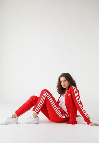 Agasalho adidas Sportswear Logo Vermelho