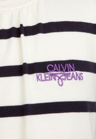 Vestido Calvin Klein Kids Bordado Listra