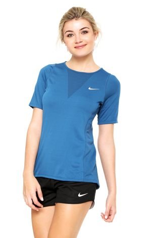 Camiseta Nike Nk Znl Cl Relay Top Ss Azul