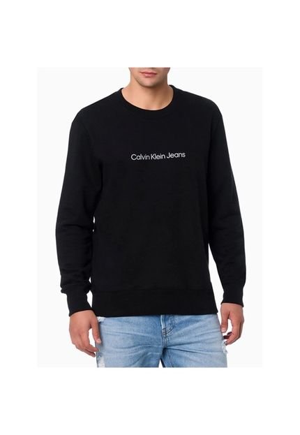 Moletom Calvin Klein Logo Centralizado - CKJM108-0987 - Marca Calvin Klein Jeans