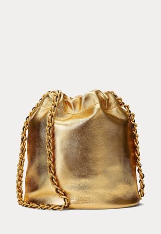 Bolsa Lauren by Ralph Lauren Metalizada Dourada