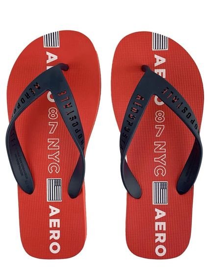 Chinelo Aeropostale Masculino Aero 87 NYC Vermelho Incolor - Marca Aeropostale