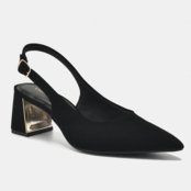 Scarpin Feminino Via Marte Slingback 155-001 Via Marte Preto - Marca Via Marte