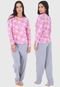 Kit com 2 Pijamas para Dormir Click Mais Bonita Manga Longa Estampada - Marca Click Mais Bonita
