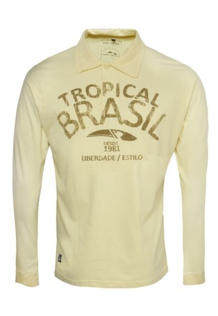 Camisa Polo Tropical Brasil Estilo Amarela - Marca Tropical Brasil