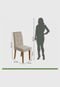 Conjunto Mesa Nevada 120 Tampo de Vidro 4 Cadeiras Celebrare Rovere Naturale/Off-White/Linho Rinzai Bege Móveis Lopas - Marca Móveis Lopas