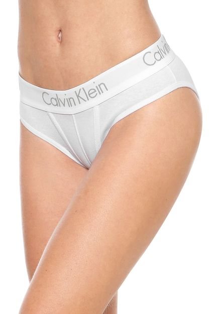 Calcinha Calvin Klein Underwear Biquíni Logo Branca - Marca Calvin Klein Underwear