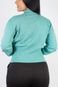 Blusa feminina de malha gola alta 80972 - Verde - Marca Enluaze