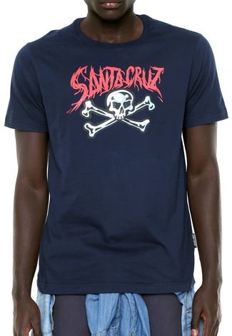 Camiseta Santa Cruz Skull Azul