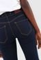 Calça Cropped Jeans Biotipo Skinny Barras Dobradas Azul-Marinho - Marca Biotipo