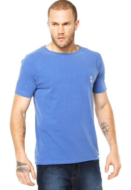 Camiseta Sergio K Bordado Azul - Marca Sergio K