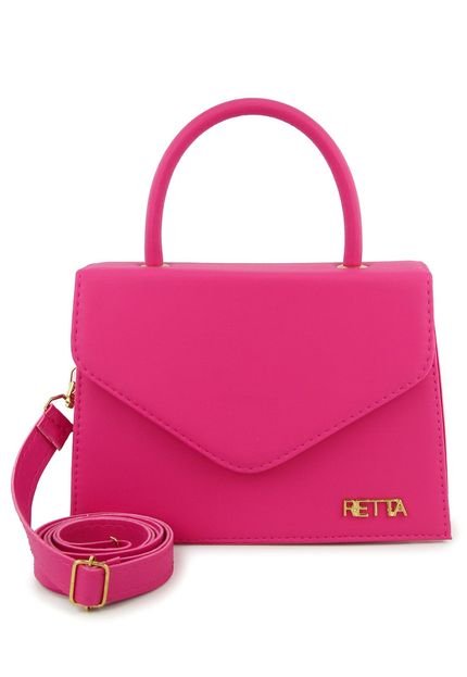 Bolsa feminina Retta Lisa Mão e Transversal Pink - Marca Retta Shoes