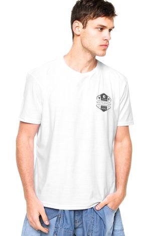 Camiseta Manga Curta FiveBlu Estampada Branca