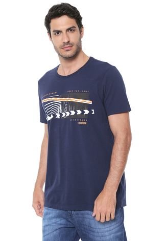 Camiseta Forum Estampada Azul-marinho