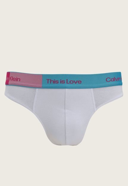 Cueca Calvin Klein Underwear Thong Slip Pride Branca - Marca Calvin Klein Underwear