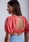 Blusa Cropped em Viscose com Manga Bufante - Marca Lez a Lez