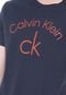 Camiseta Calvin Klein Slim Lettering Azul-Marinho - Marca Calvin Klein